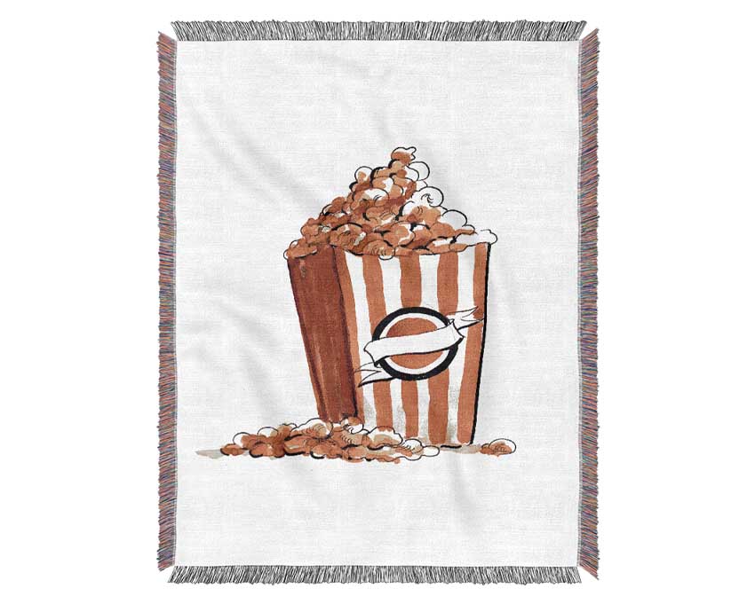 Time For Popcorn Woven Blanket