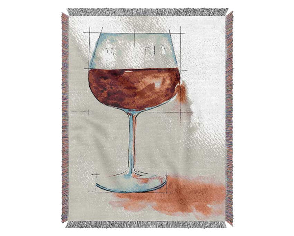 Red Wine Measure Woven Blanket