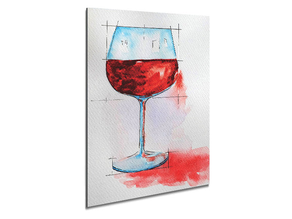Red Wine Measure Metal Print