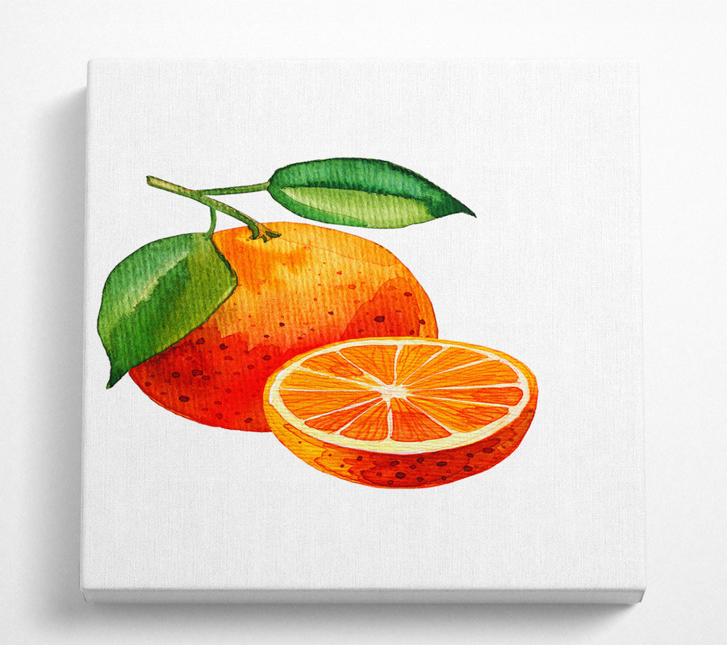 A Square Canvas Print Showing Oranges Square Wall Art