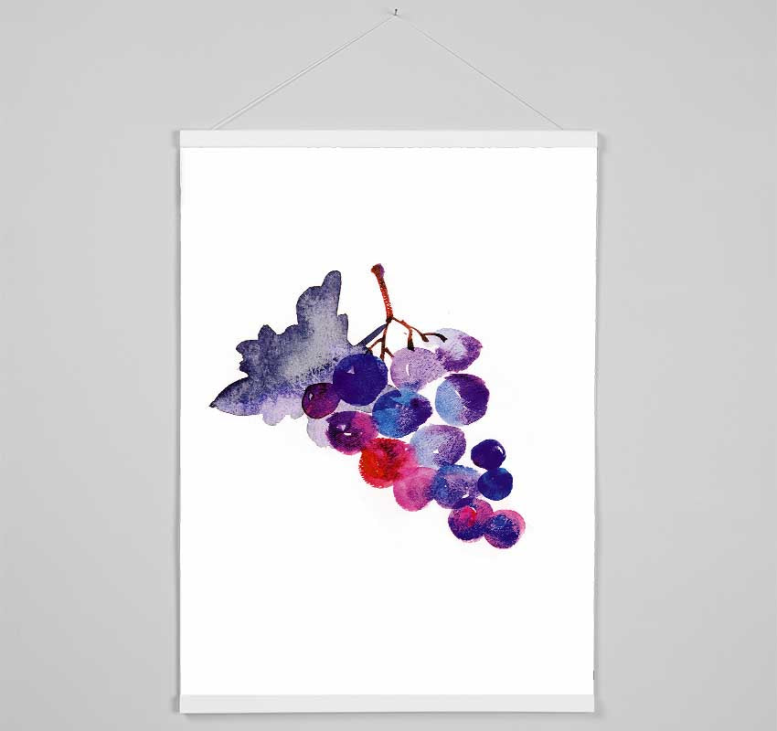 Wine Grapes Hanging Poster - Wallart-Direct UK