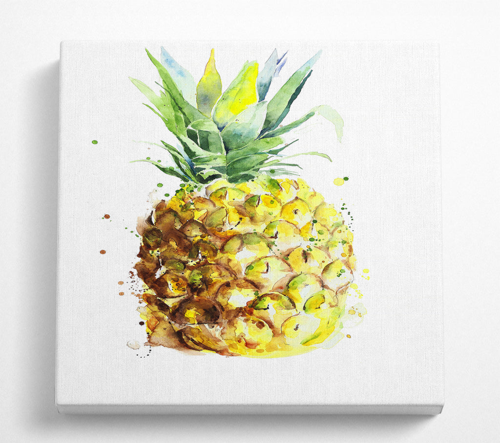 A Square Canvas Print Showing Pineapple Square Wall Art