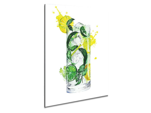 Tall Glass Of Gin And Tonic Metal Print