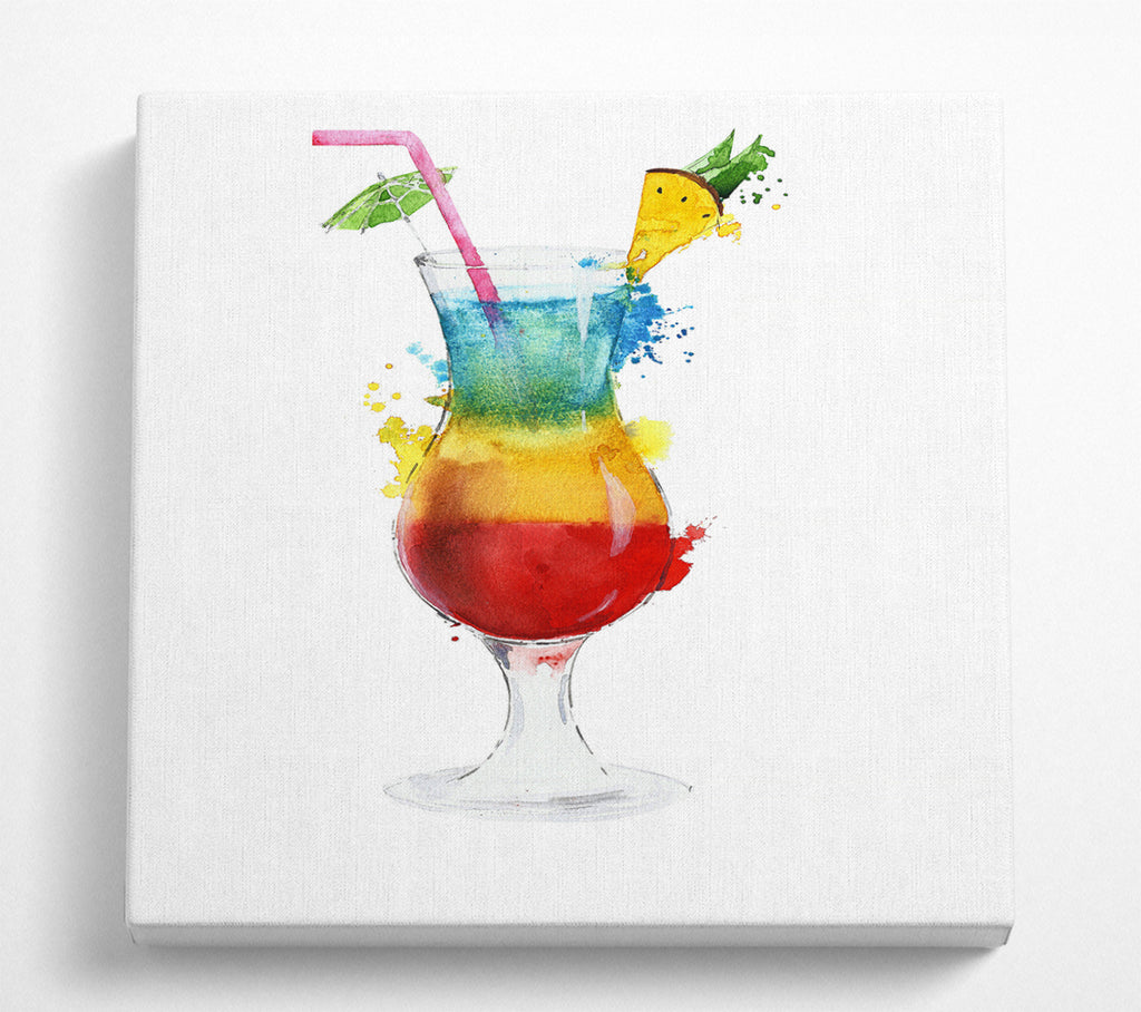 A Square Canvas Print Showing Jelly Baby Cocktail Square Wall Art