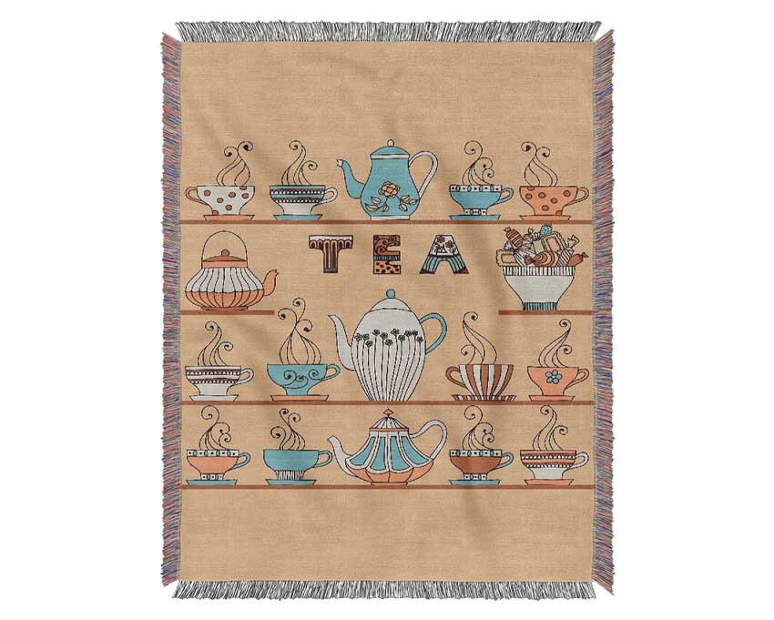 Tea Party 2 Woven Blanket