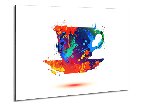 Tea Time Splash Metal Print