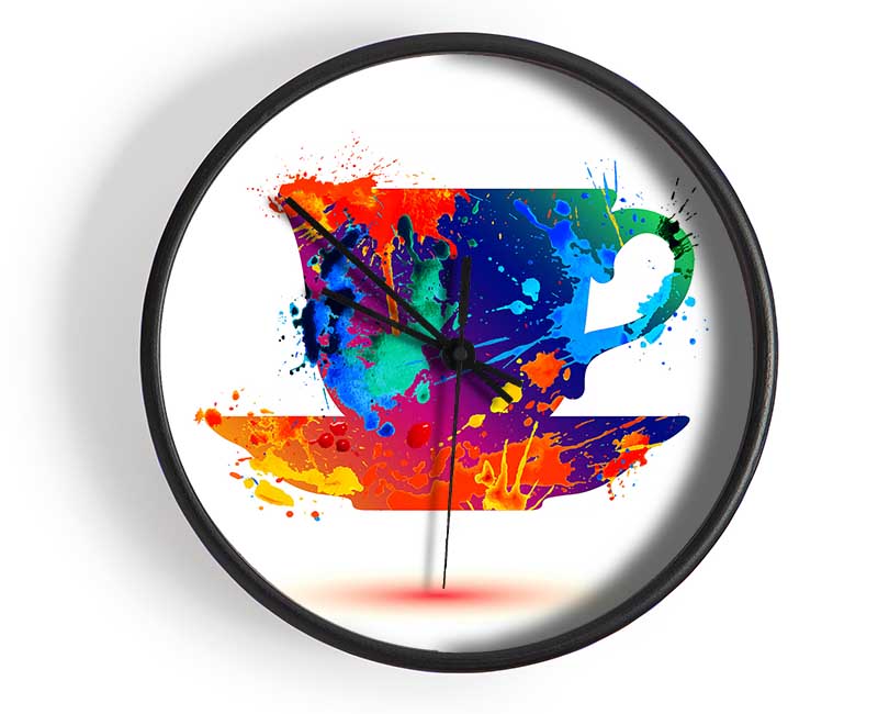 Tea Time Splash Clock - Wallart-Direct UK