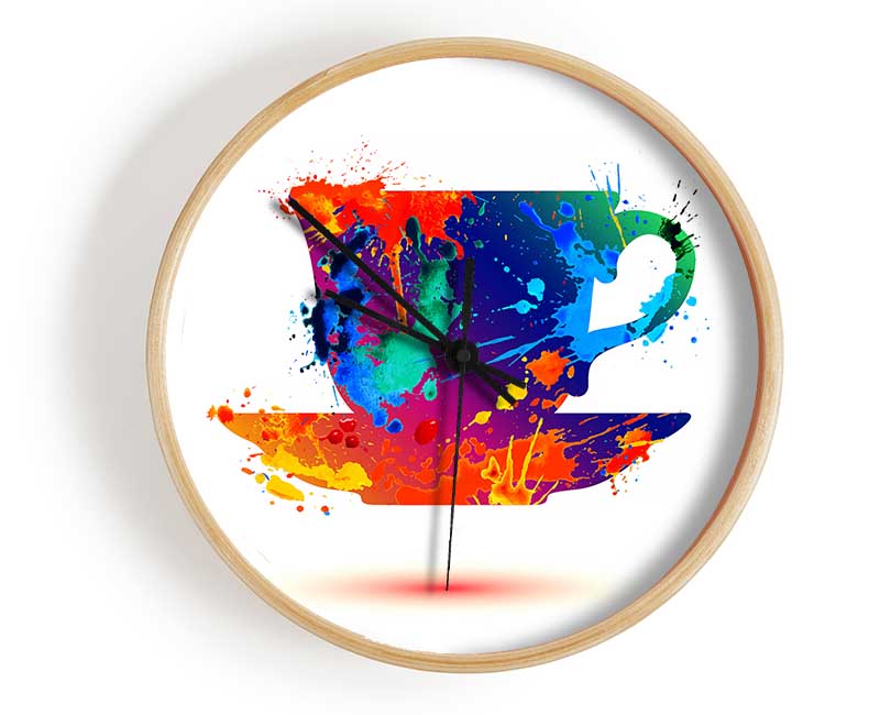 Tea Time Splash Clock - Wallart-Direct UK