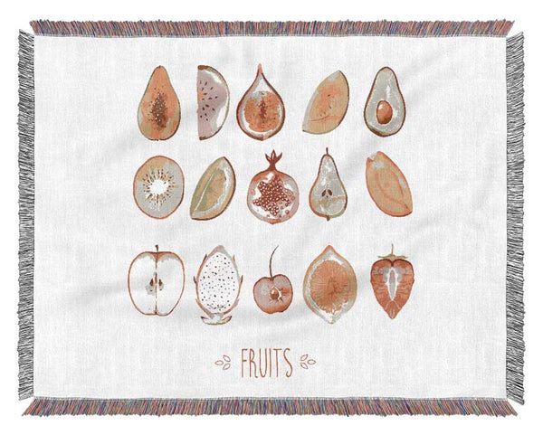 Selection Of Fruits 1 Woven Blanket