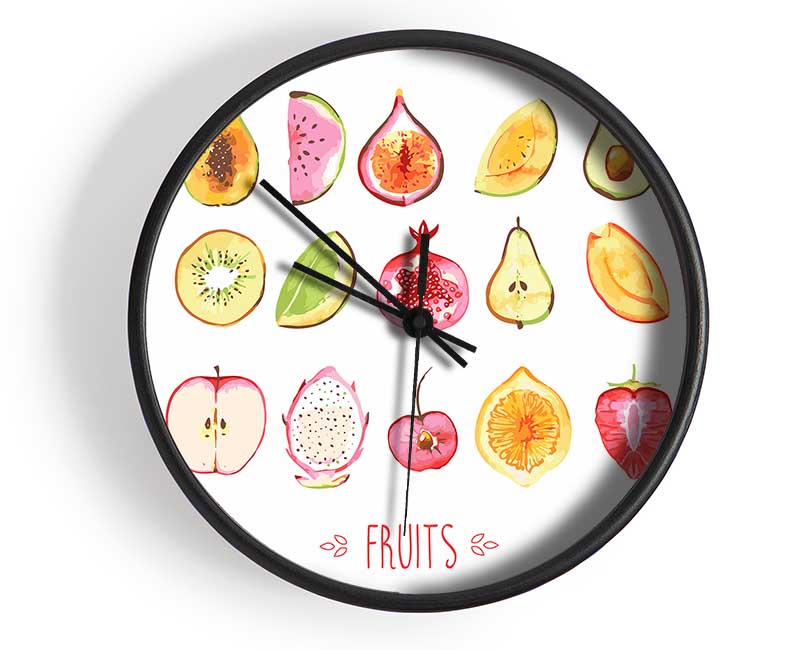 Selection Of Fruits 1 Clock - Wallart-Direct UK