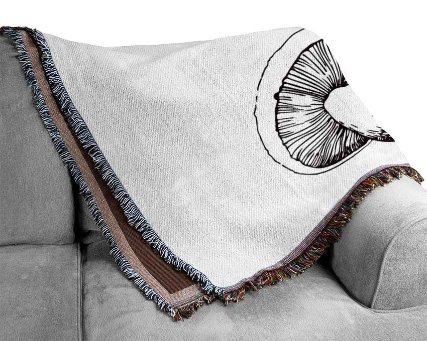 Milk Cap Mushrooms Woven Blanket