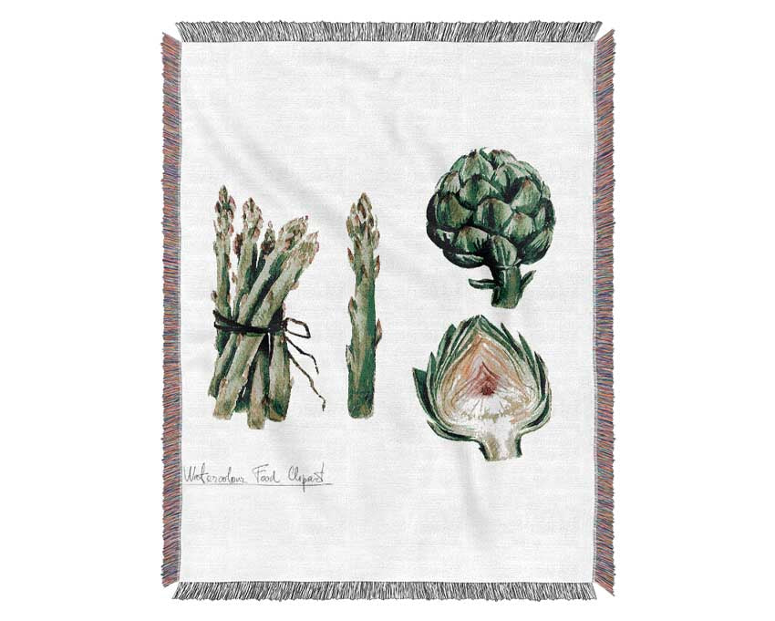 Asparagus And Artichoke Woven Blanket