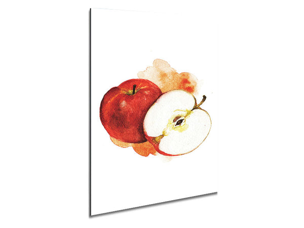 Apple Half Metal Print