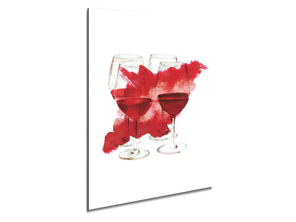 Red Wine Party Metal Print