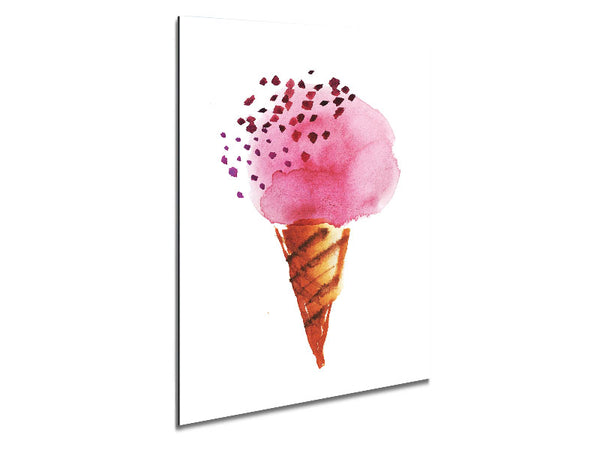 Strawberry Icecream Metal Print