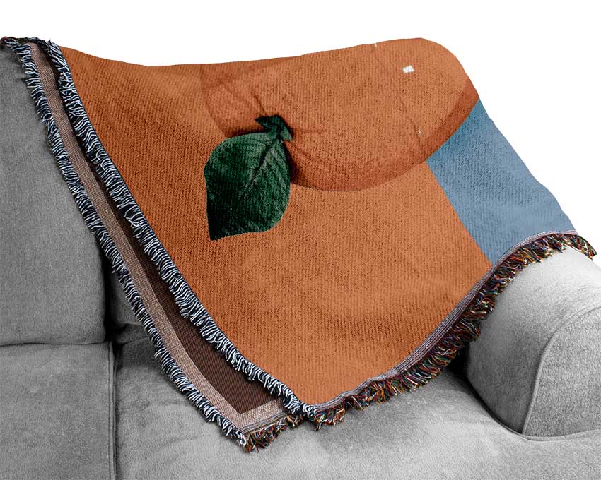 Orange Drip Woven Blanket