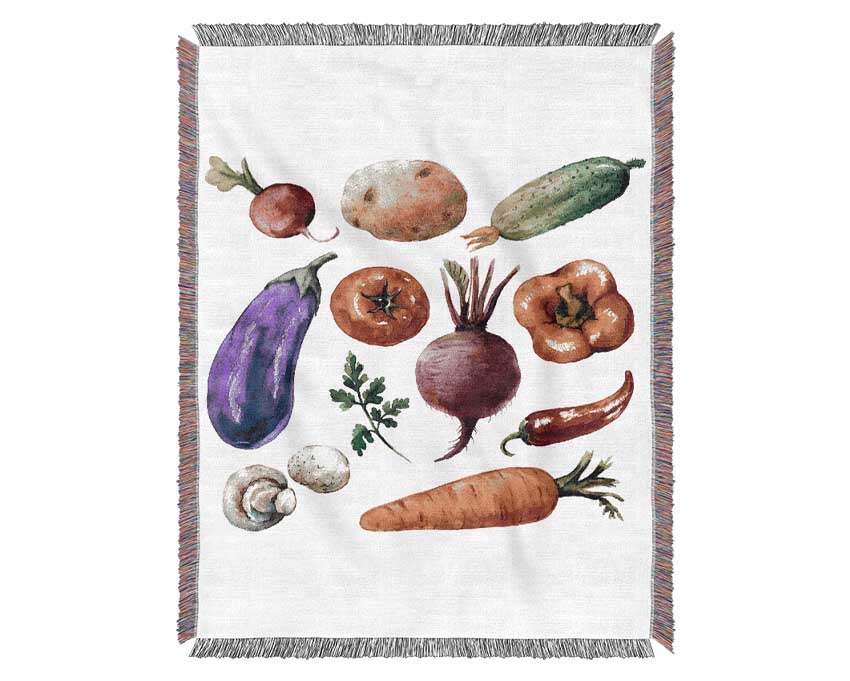 Vegetable Selection 2 Woven Blanket