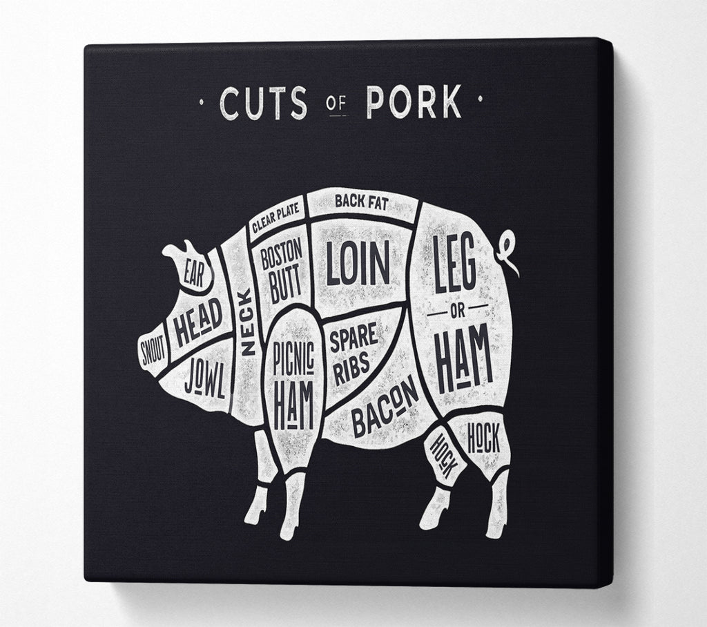 A Square Canvas Print Showing Butchers Selection 9 Square Wall Art