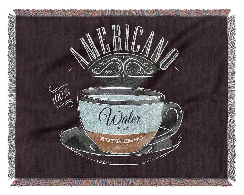 Americano Coffee Woven Blanket