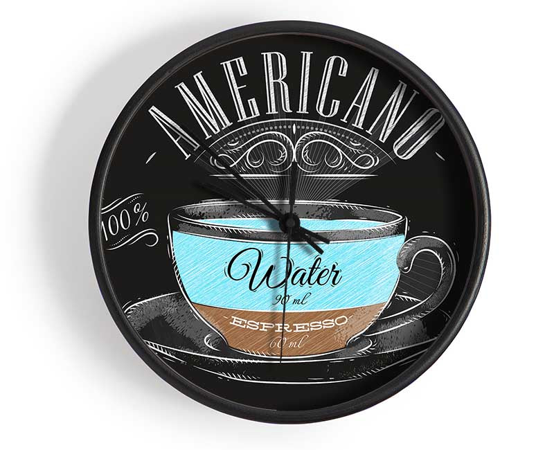 Americano Coffee Clock - Wallart-Direct UK