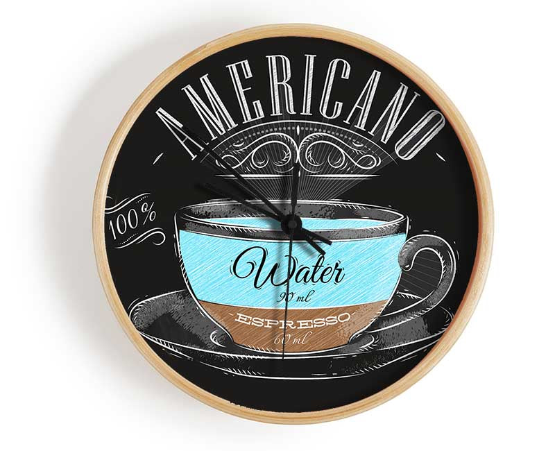 Americano Coffee Clock - Wallart-Direct UK