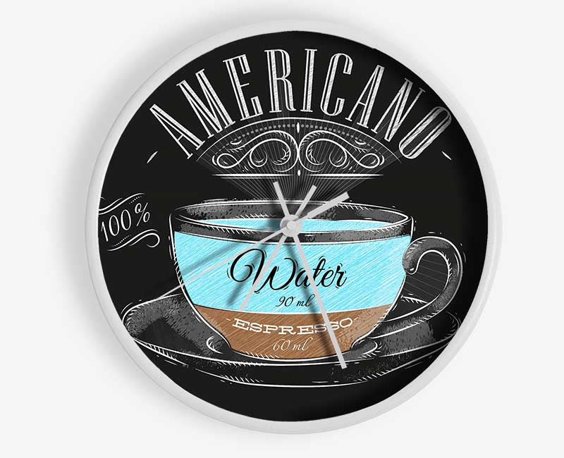Americano Coffee Clock - Wallart-Direct UK