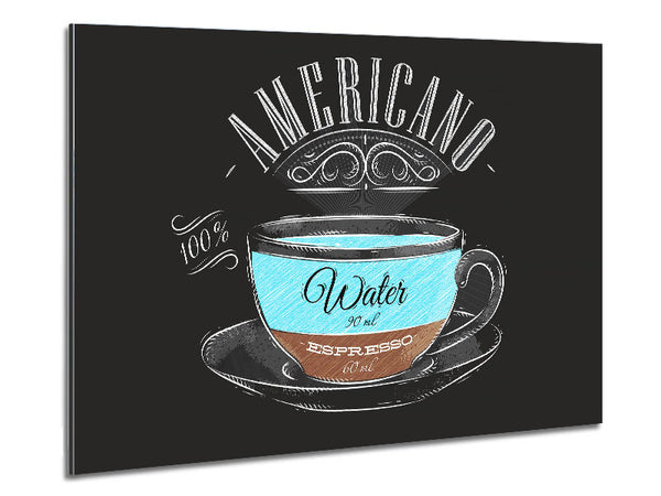 Americano Coffee Metal Print