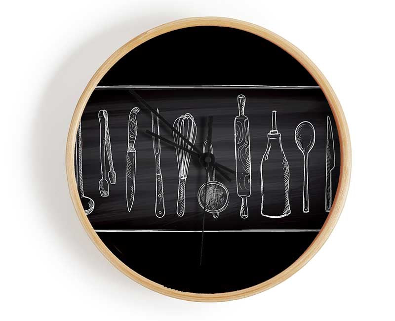 Utensils 5 Clock - Wallart-Direct UK