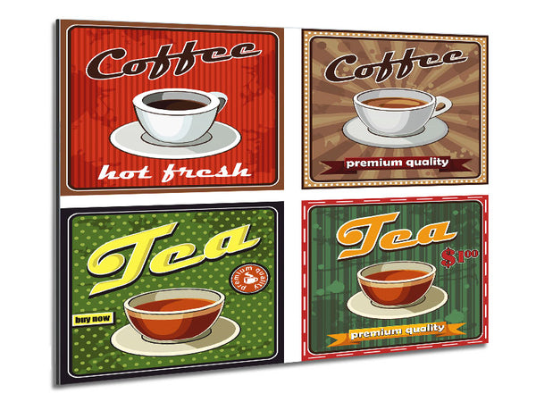 Retro Coffee Or Tea Metal Print