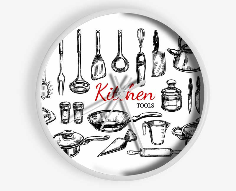 Utensils 8 Clock - Wallart-Direct UK