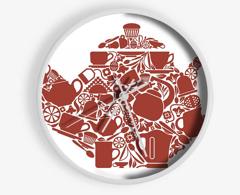 Tea Time 2 Clock - Wallart-Direct UK