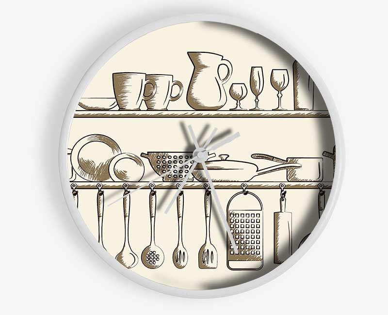 Utensils 6 Clock - Wallart-Direct UK