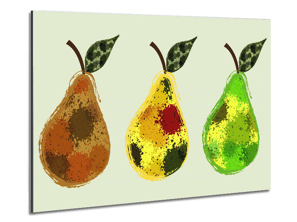 Trio Of Pears Metal Print