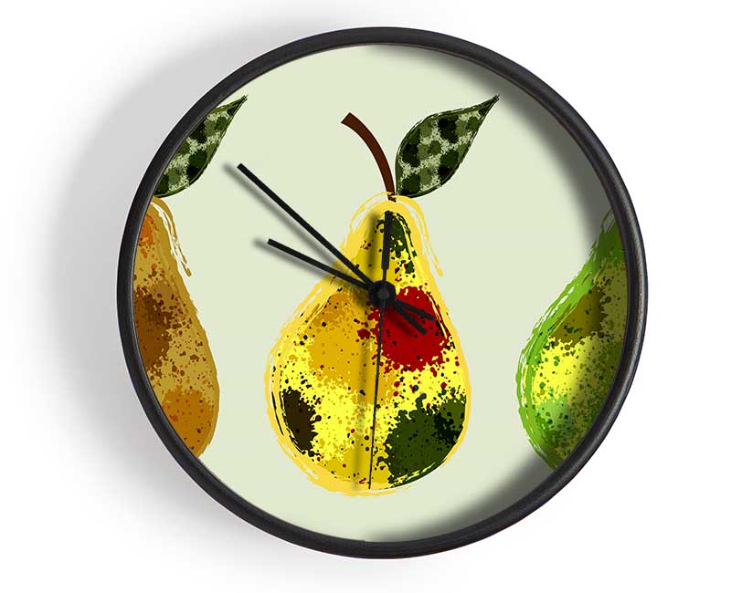 Trio Of Pears Clock - Wallart-Direct UK