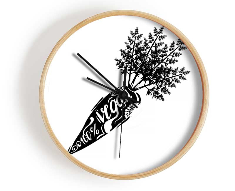 Vegan Clock - Wallart-Direct UK