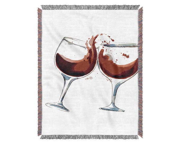 Red Wine Lovers Woven Blanket