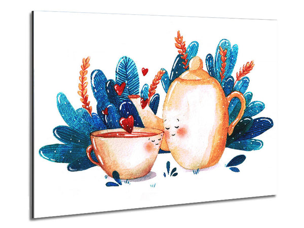 Tea Pot Love Metal Print