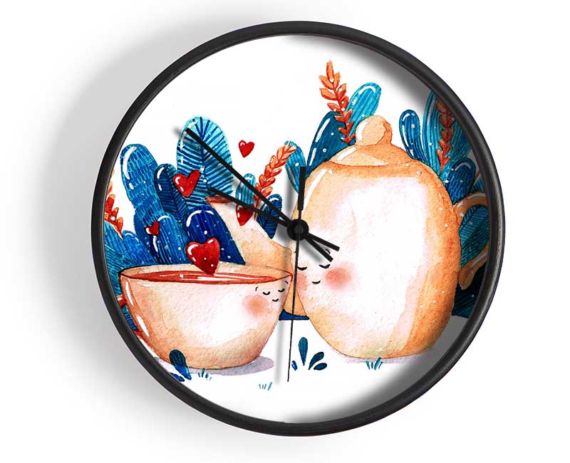 Tea Pot Love Clock - Wallart-Direct UK