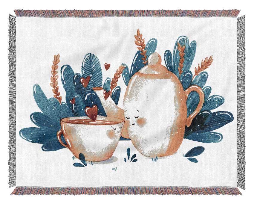 Tea Pot Love Woven Blanket