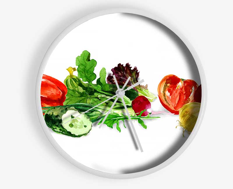 Salad Selection 1 Clock - Wallart-Direct UK