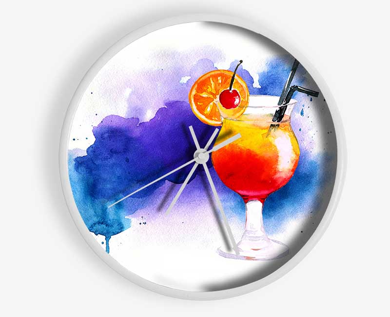 Tequila Sunrise Cocktail Clock - Wallart-Direct UK