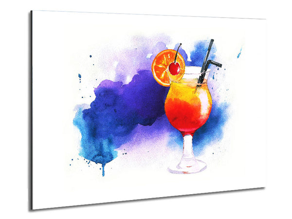 Tequila Sunrise Cocktail Metal Print