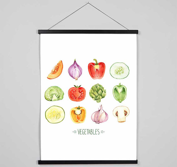 Vegetable Selection 1 Hanging Poster - Wallart-Direct UK