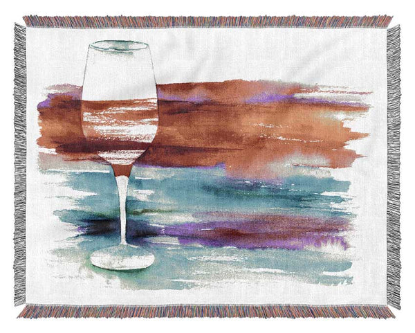 Wine Rainbow Woven Blanket