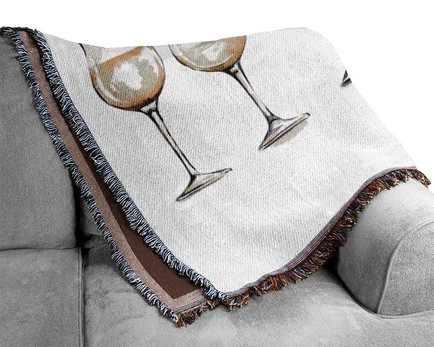 Wine Glass Top Up Woven Blanket