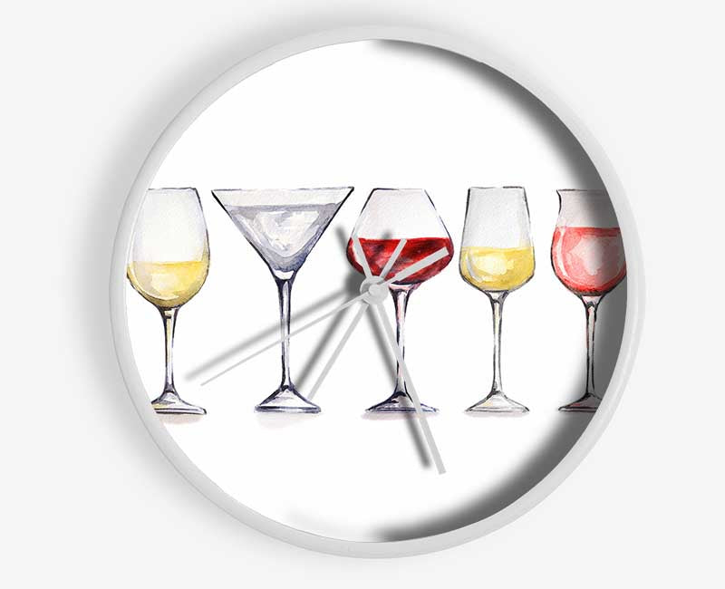 Wine Glass Top Up Clock - Wallart-Direct UK