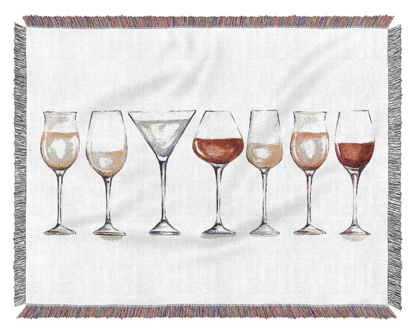 Wine Glass Top Up Woven Blanket