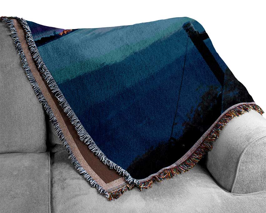 Tranquil Blues Woven Blanket