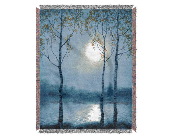 Winter moon Woven Blanket