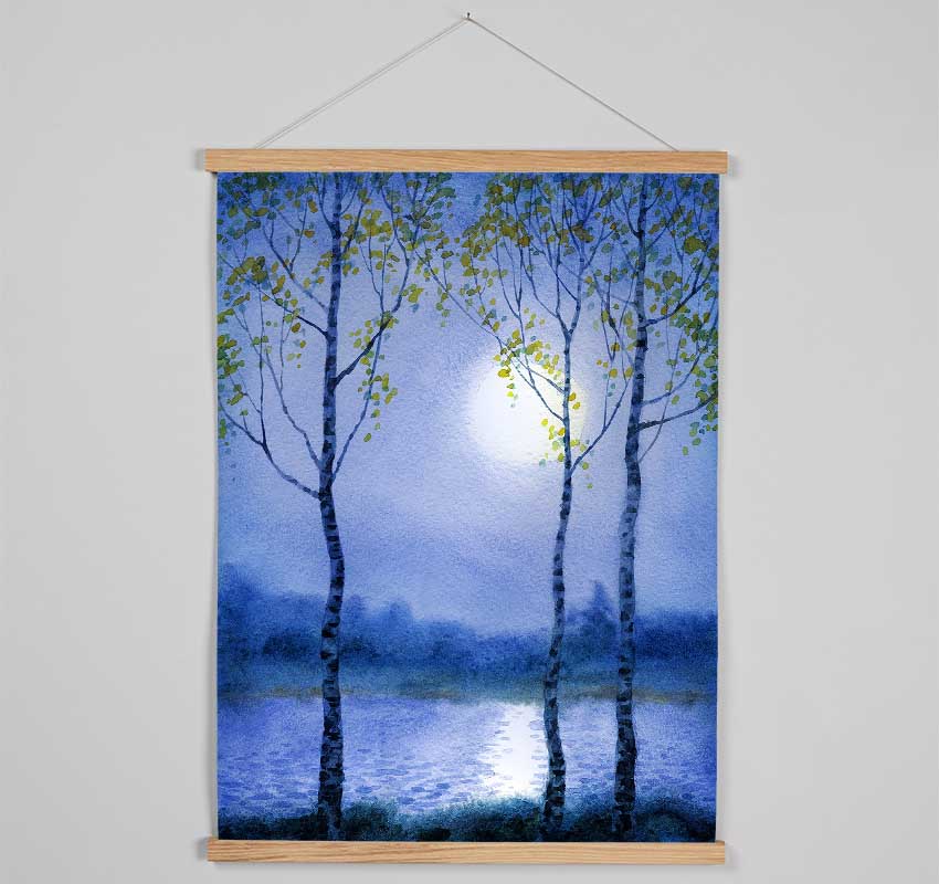 Winter moon Hanging Poster - Wallart-Direct UK
